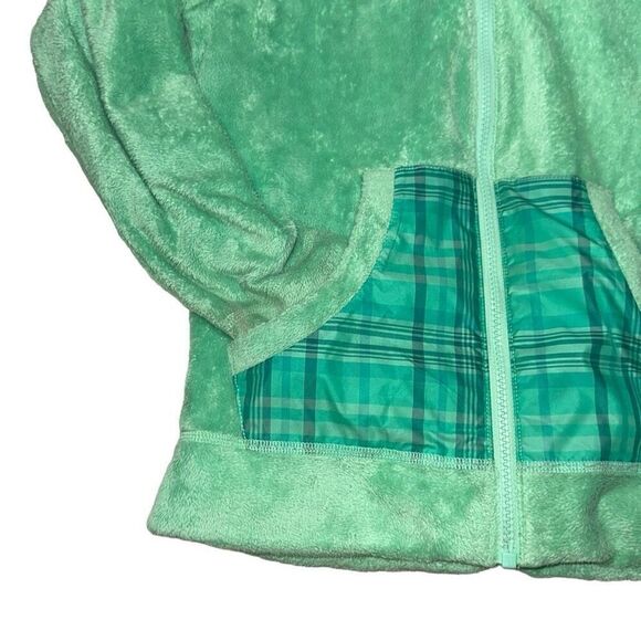 Girls Marmot reversible lite jacket fuzzy and windbreaker in Green. Sz M 7-8 - Picture 15 of 15